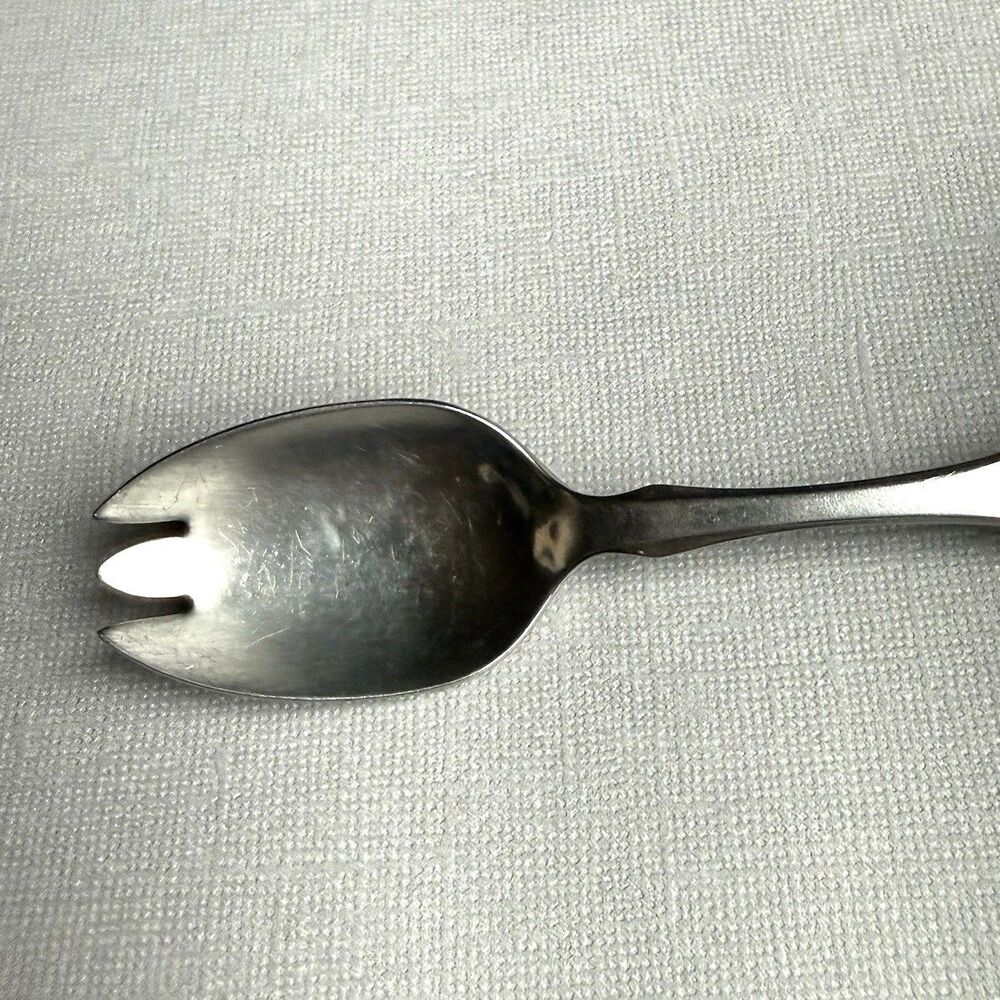 VTG Community Stainless engraved JENNA Baby Spoon Spork 5-in
